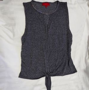 Jennifer Lopez bling neck gray blouse size xl